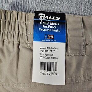 NEW GALLS Tac Force‎ Tactical Cargo Pants Men Size 50 OB Unhemmed Light Khaki